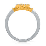Kallati Eternal Diamond Ring in 14K Two Tone Gold