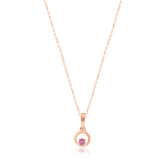 Rose Gold Pink Sapphire Heirloom Pendant