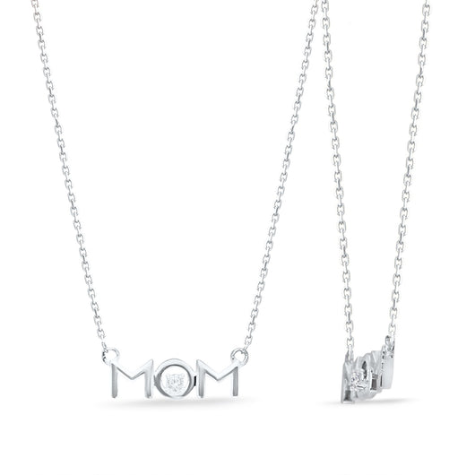 Loss of Mother Memorial Necklace in 14k White Gold - The Black Bow Jewelry  Company