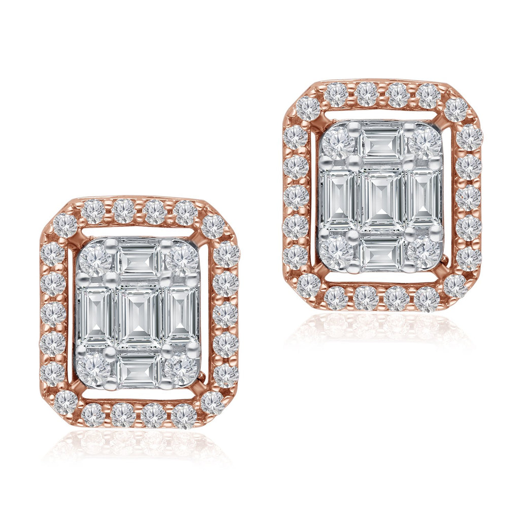 Two Tone Gold Diamond Legendary Earrings – KALLATI