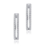 White Gold Diamond Eternal Hoop Earrings