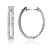 White Gold Diamond Eternal Hoop Earrings