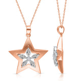 Kallati Eternal Two-Tone Gold Star Diamond Pendant