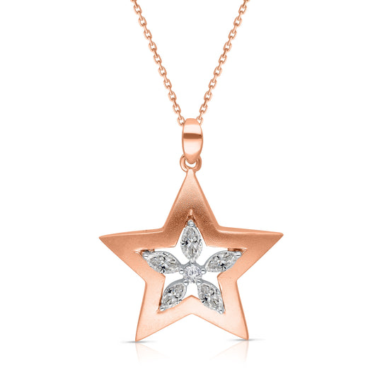 Kallati Eternal Two-Tone Gold Star Diamond Pendant