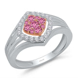 Kallati Heirloom Pink Sapphire & Diamond Ring in 14K Two-Tone Gold