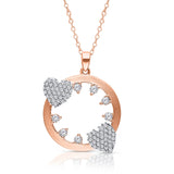 Kallati Eternal Two-Tone Gold Heart Diamond Pendant