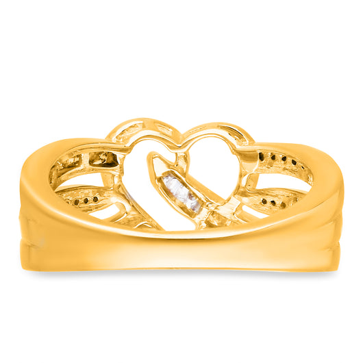 Buy quality 22 carat gold heart shape ladies rings RH-LR622 in Ahmedabad