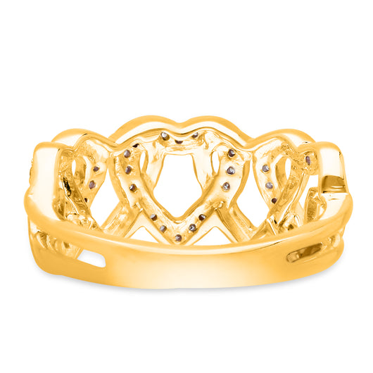 Yellow Gold Diamond Eternal Heart Ring
