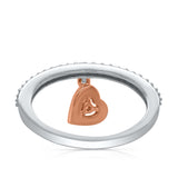 Kallati Eternal Diamond Heart Ring in 14K Two-Tone Gold