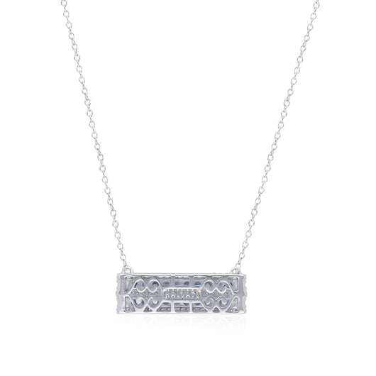 White Gold Sapphire & Diamond Infinite Necklace