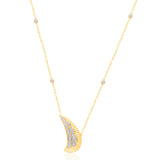 Yellow Gold White Diamond Griffiness Necklace