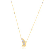 Yellow Gold White Diamond Griffiness Necklace