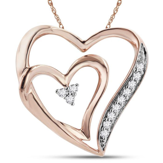 Rose Gold Diamond Eternal Heart Pendant