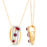 Yellow Gold Ruby & Diamond Heirloom Pendant