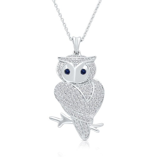 Owl diamond pendant Clearance