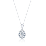 White Gold Sapphire & Diamond Infinite Pendant