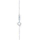 White Gold Sapphire & Diamond Infinite Pendant