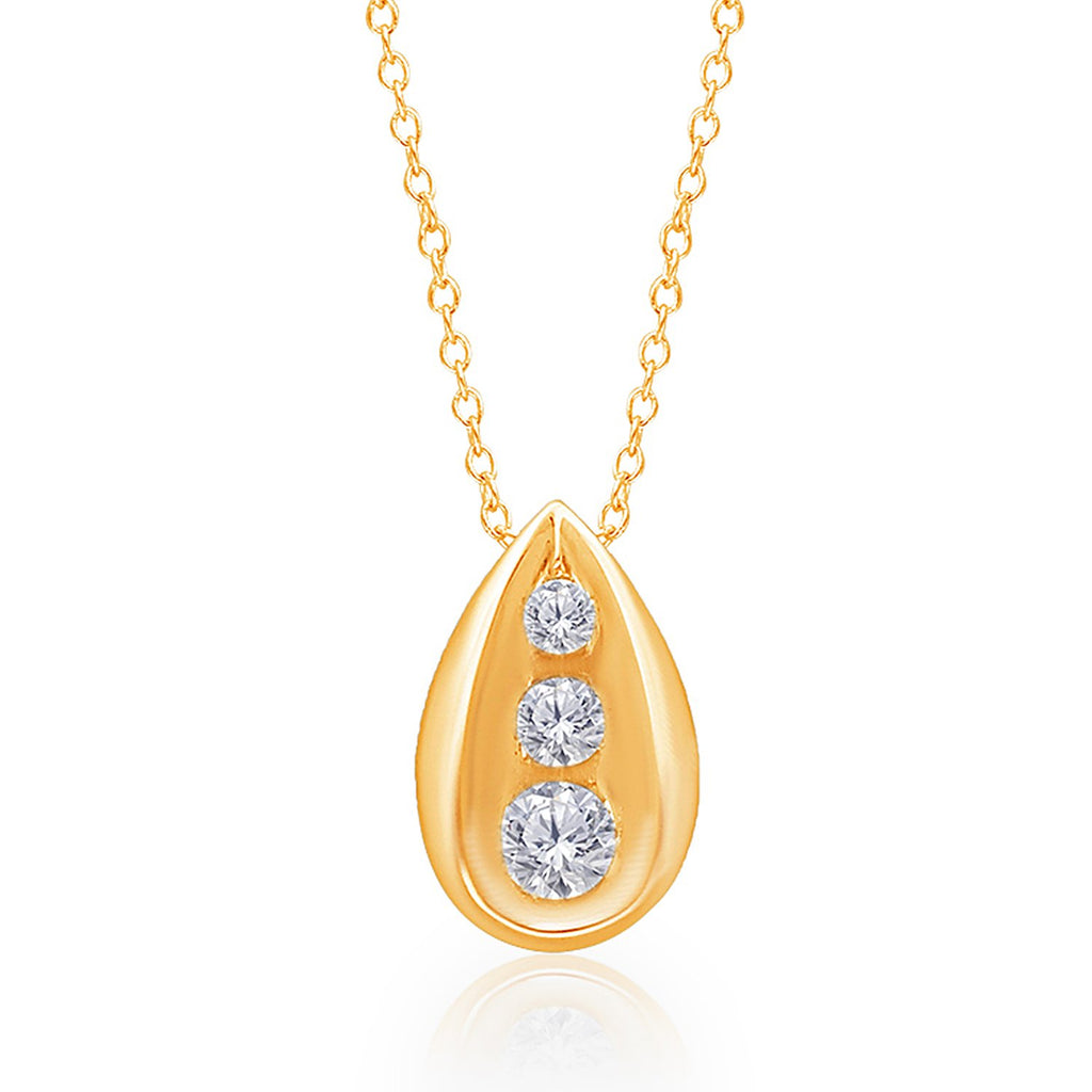 Yellow Gold Diamond Eternal Pendant – KALLATI