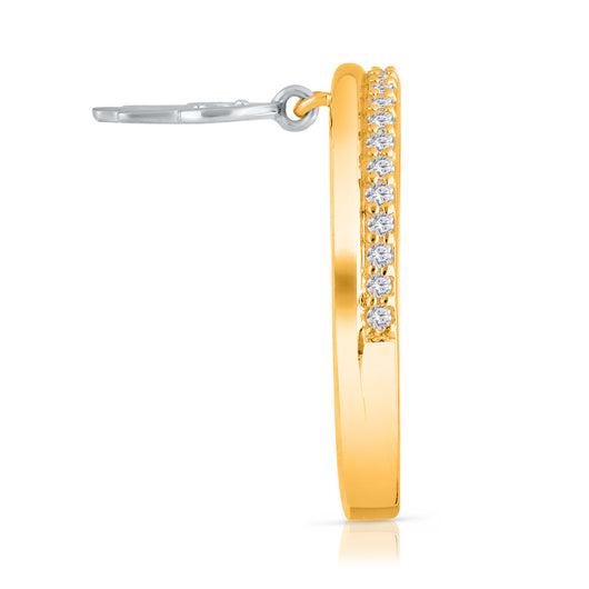 Kallati Eternal Diamond Hamsa Ring in 14K Two-Tone Gold
