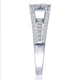 Kallati Eternal Princess Shape Diamond Engagement Ring in 14K White Gold