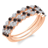 Rose Gold Coco & White Diamond Eternal Stackable Rings