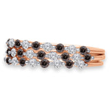 Rose Gold Coco & White Diamond Eternal Stackable Rings