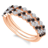 Rose Gold Coco & White Diamond Eternal Stackable Rings