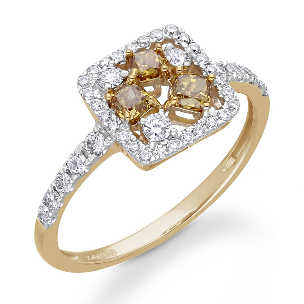 Yellow Gold Yellow & White Diamond Eternal Ring – KALLATI