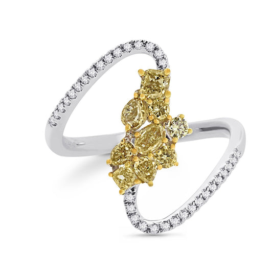 White Gold Yellow & White Diamond Eternal Ring