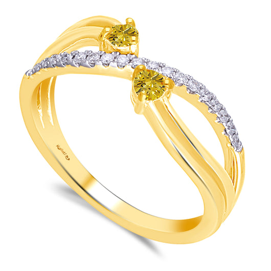 Yellow Gold Yellow and White Diamond Eternal Ring