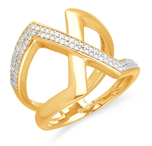 Yellow Gold Diamond Captain Ring