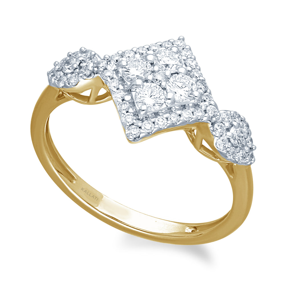 Kallati Eternal Diamond Engagement Ring in 14K Yellow Gold – KALLATI