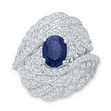 White Gold Sapphire & Diamond Griffiness Ring