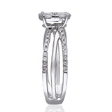 Kallati Eternal Round  Cluster Diamond Engagement Ring in 14K White Gold