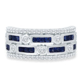 White Gold Sapphire & Diamond Legendary Ring