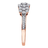 Kallati Eternal Diamond Cluster Engagement Ring in 14K Rose Gold