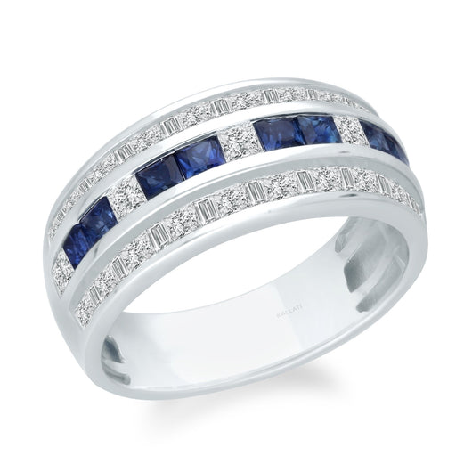 White Gold Sapphire & Diamond Legendary Ring