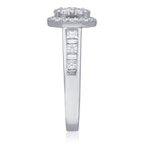 Kallati Legendary Round Halo Diamond Engagement Ring in 14K White Gold