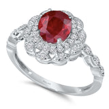 Kallati Heirloom Ruby & Diamond Ring in 14K White Gold