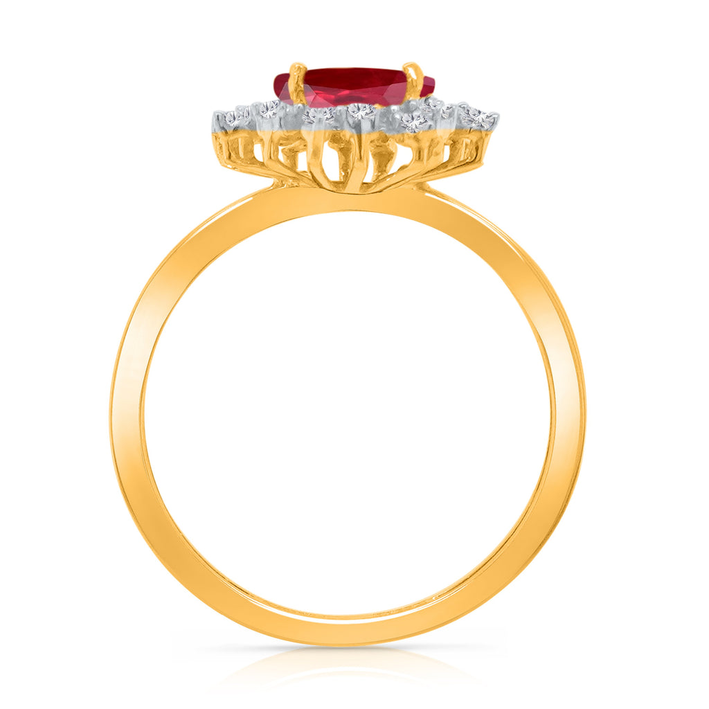 Kallati Heirloom Ruby & Diamond Ring in 14K Yellow Gold – KALLATI