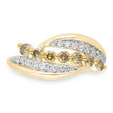 Yellow Gold Yellow and White Diamond Eternal Ring