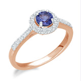 Rose Gold Tanzanite & Diamond Heirloom Ring