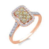 Rose Gold Yellow & White Diamond Eternal Ring