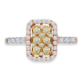 Rose Gold Yellow & White Diamond Eternal Ring