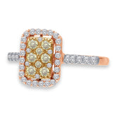 Rose Gold Yellow & White Diamond Eternal Ring