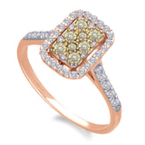 Rose Gold Yellow & White Diamond Eternal Ring