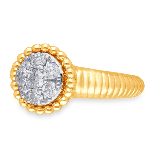 Yellow Gold White Diamond Eternal Ring