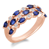 Rose Gold Sapphire & Diamond Heirloom Ring