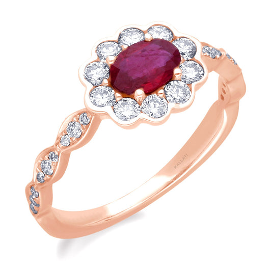 Rose Gold Ruby & Diamond Heirloom Ring