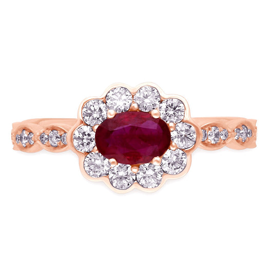 Rose Gold Ruby & Diamond Heirloom Ring